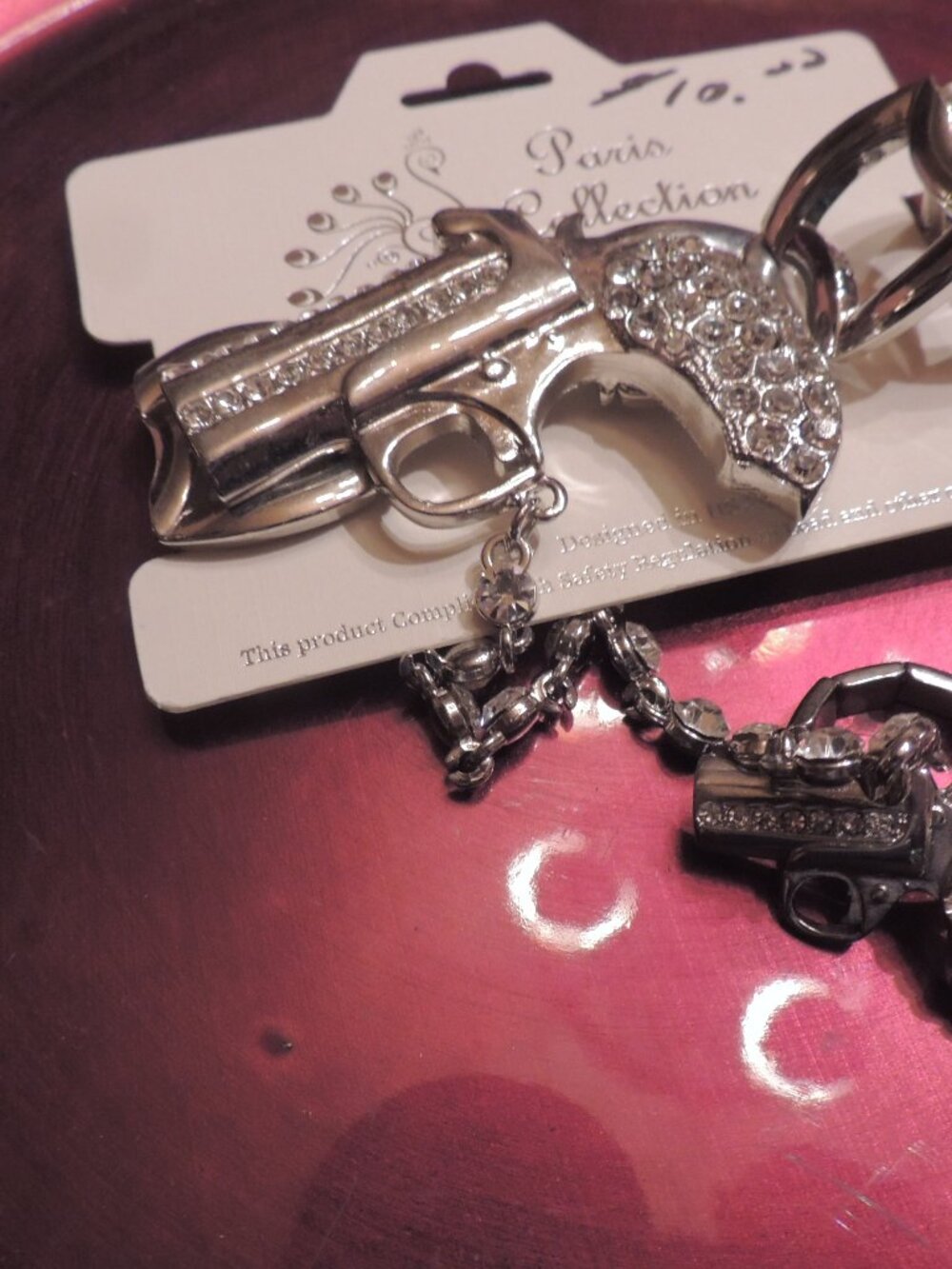 Gun and Ring Bracelet Very Cool Diamond look